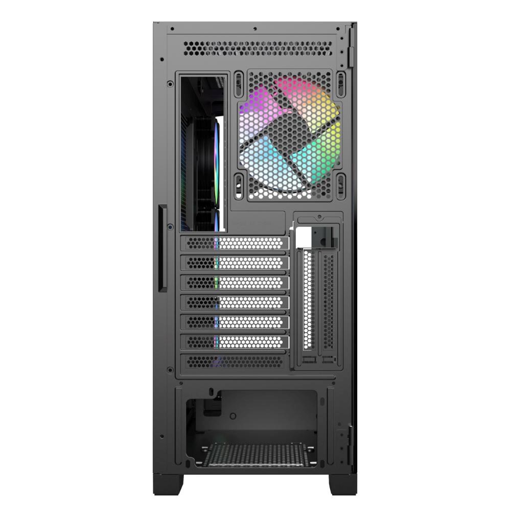 VeinX case GL29AL-BK,  ATX,  Průhledná bočnice,  4x 120mm ARGB Fan,  ARGB Hub,  Černá5 
