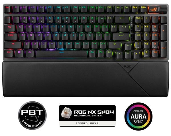 ASUS klávesnice ROG Strix Scope II 96 Wireless (ROG NX Snow) - CZ/ SK1 