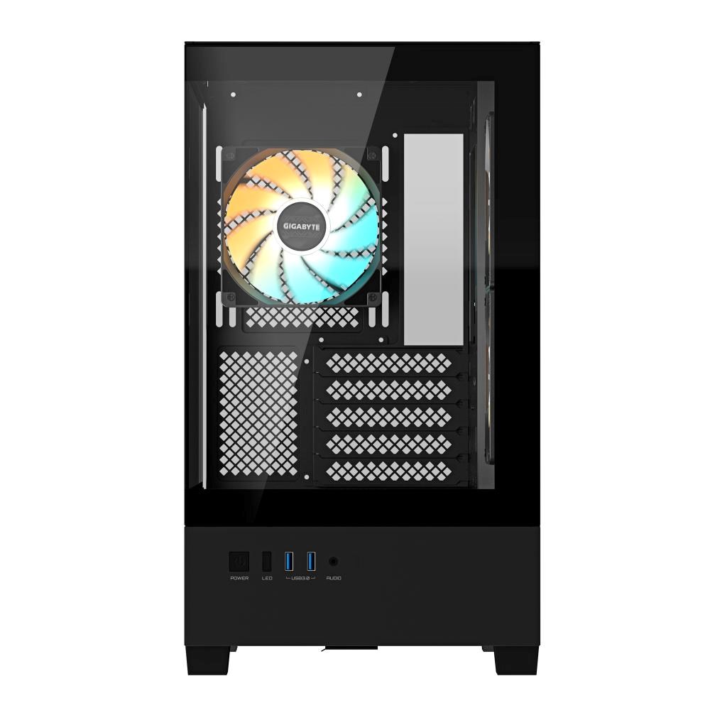 GIGABYTE case GB-C201P,  Mid tower,  2xUSB 3.0,  3x 120mm ARGB Fan,  černá3 