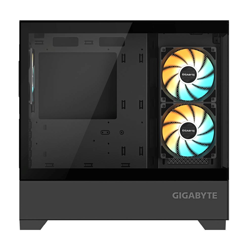 GIGABYTE case GB-C201P,  Mid tower,  2xUSB 3.0,  3x 120mm ARGB Fan,  černá6 