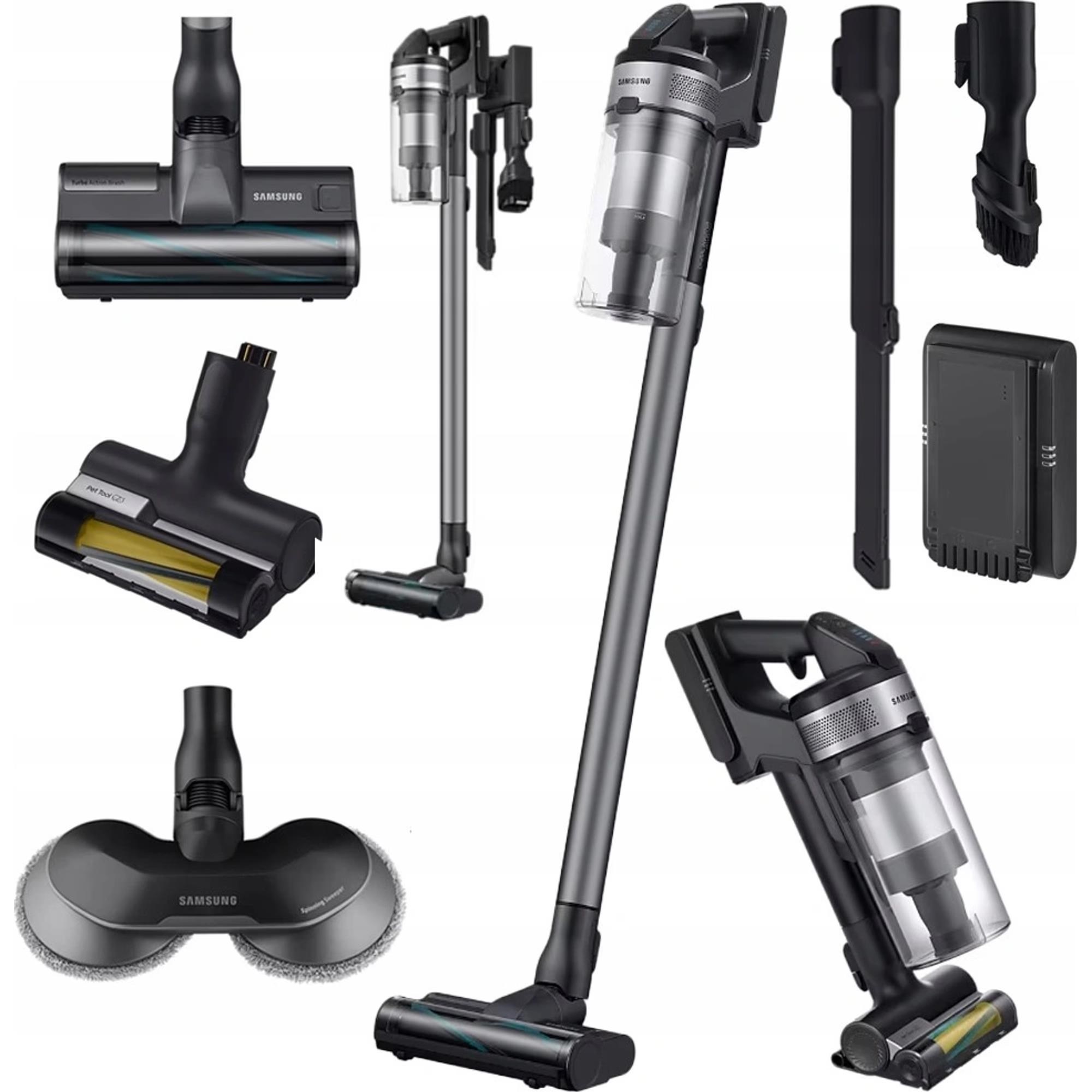 Samsung Stick vacuum AC Dry HEPA Bagless 0.8 L 550 W Black,  Grey,  EU0 