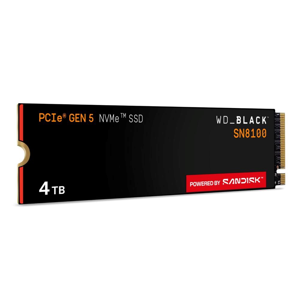 WD BLACK SSD NVMe 4TB PCIe SN8100 Powered by SanDisk,  Gen5,  (R:14900,  W:14000MB/ s)3 