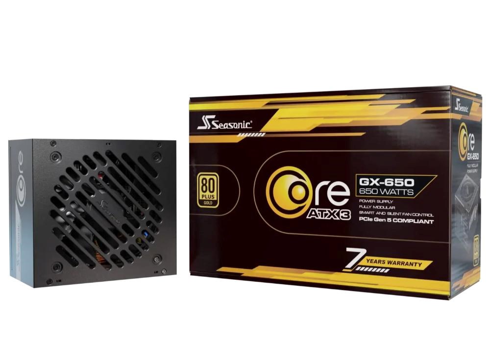 SEASONIC zdroj Core GX 650W,  120mm,  Plně modulární,  80+ Gold,  ATX 3.10 