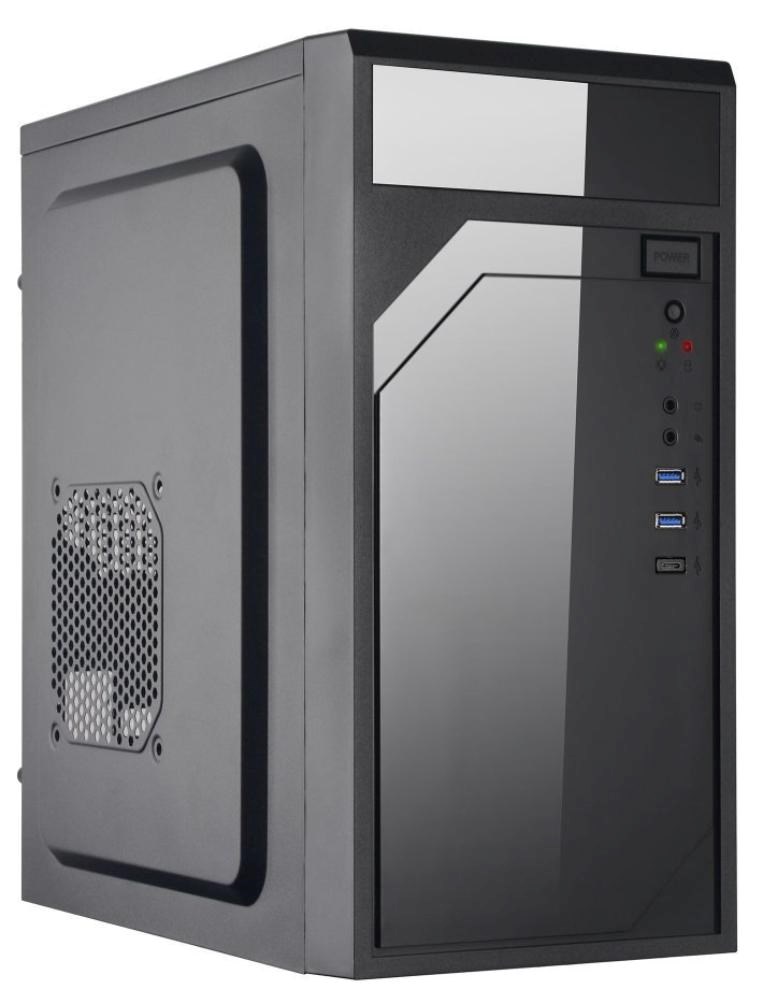 EUROCASE skříň ML M6-590B,  mATX,  2x USB-A,  černá
