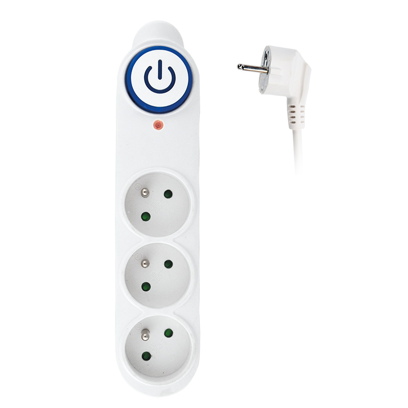 Solight přepěťová ochrana,  3 zásuvky,  1, 5m,  bílá0 