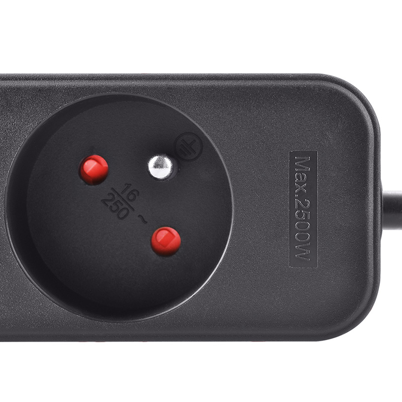 Solight prodlužovací přívod,  4 zásuvky,  černý,  3m2 