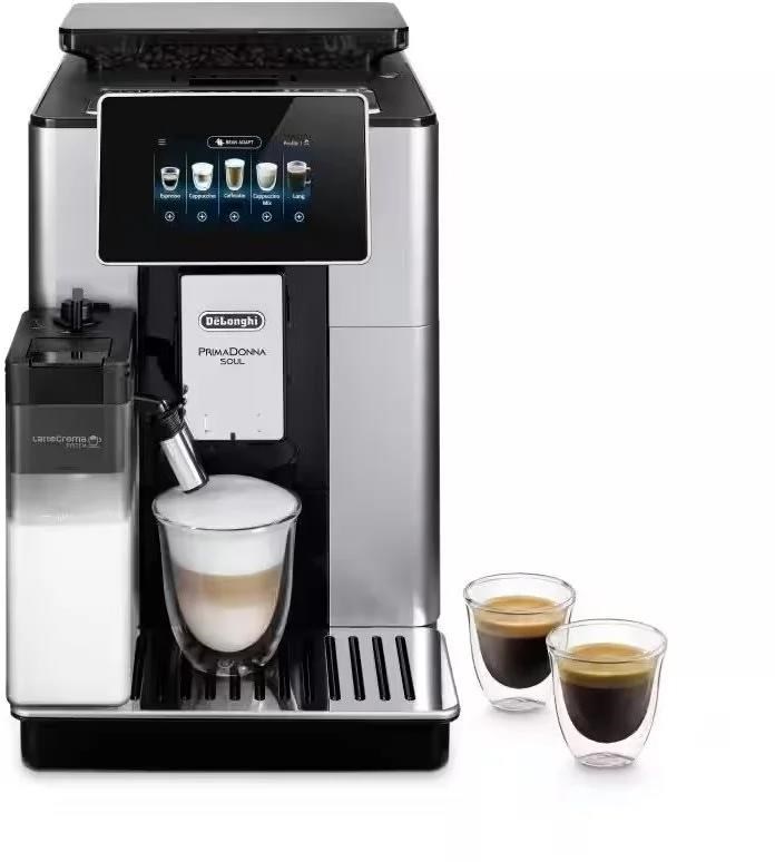 BAZAR - DeLonghi PrimaDonna Soul ECAM 610.55.SB automatický kávovar,  1450 W,  19 bar,  chytrý - použito,  opraveno