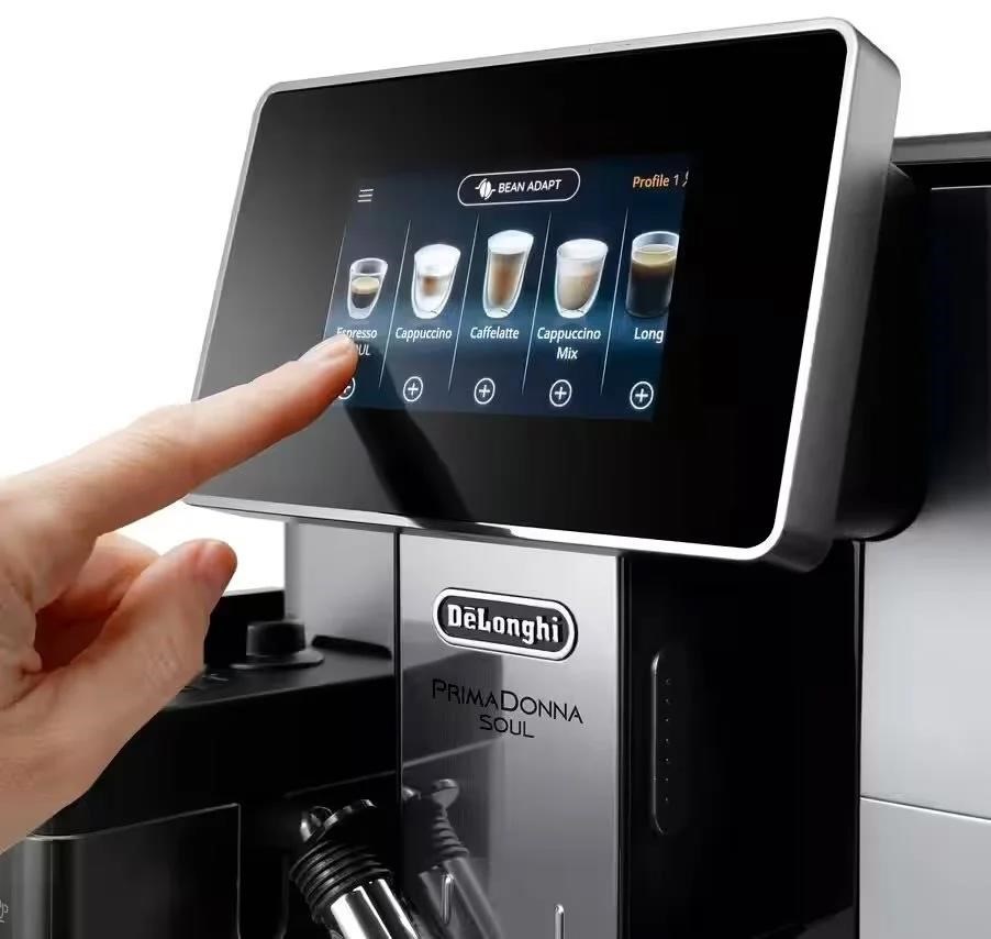BAZAR - DeLonghi PrimaDonna Soul ECAM 610.55.SB automatický kávovar,  1450 W,  19 bar,  chytrý - použito,  opraveno1 