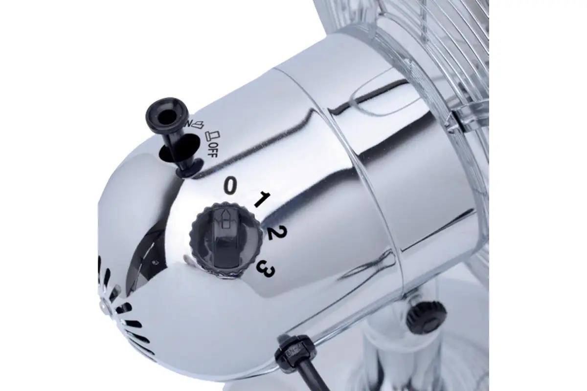 Orava SF-100 X stolní oscilující ventilátor, 3 stupně rychlosti, oscilace doprava a doleva, stříbrná3 