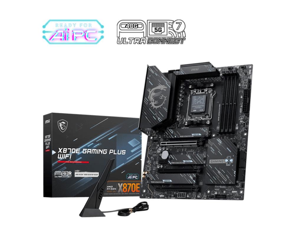 MSI MB Sc AM5 X870E GAMING PLUS WIFI,  AMD X870E,  4xDDR5,  1xHDMI,  1xUSB4,  WI-FI0 