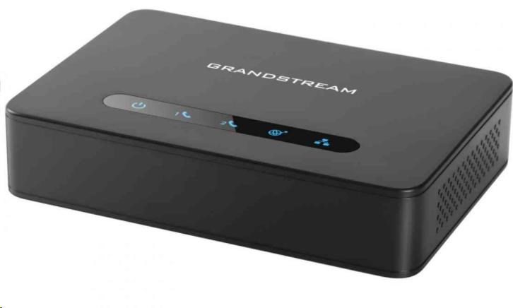 Grandstream HT812 (ATA), 2x FXS, 2 SIP účty, 1x Gbit LAN, NAT router, 3-cestná konf., auto-provis.