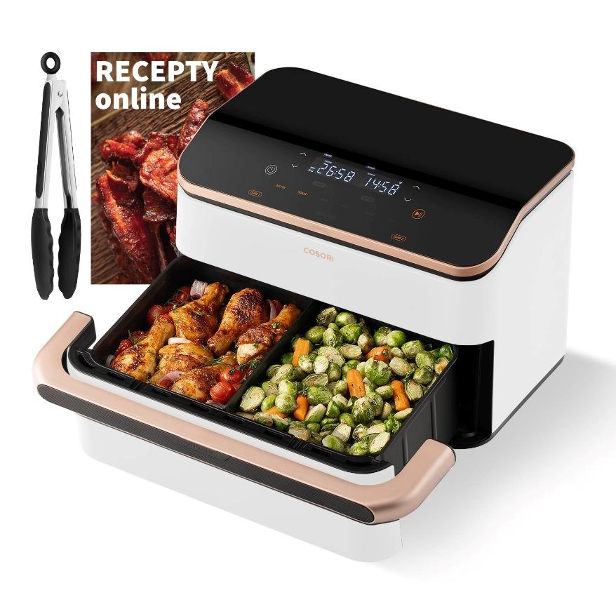 Cosori TF101S Dual blaze TwinFry 10l hozkovzdušná fritéza - bílá0 