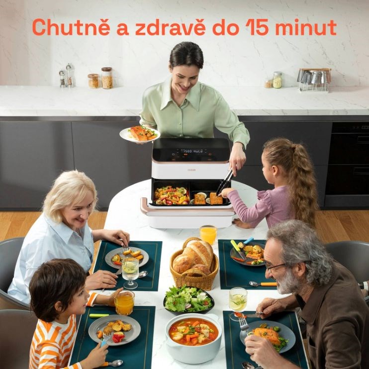 Cosori TF101S Dual blaze TwinFry 10l hozkovzdušná fritéza - bílá9 