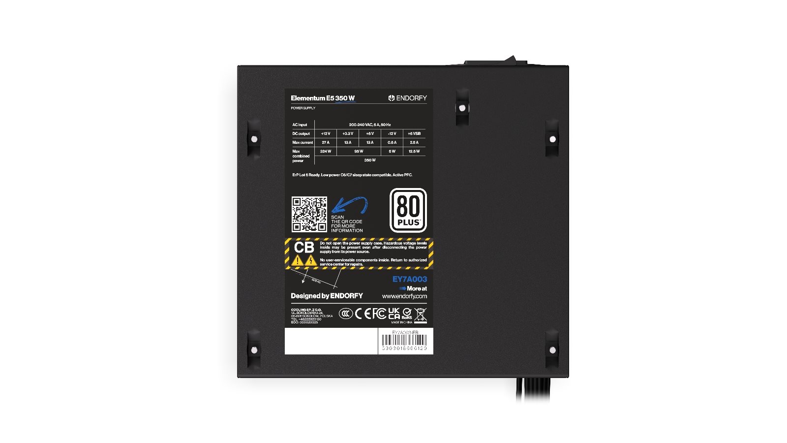 ENDORFY Zdroj Elementum E5 350W,  120mm,  80 Plus5 