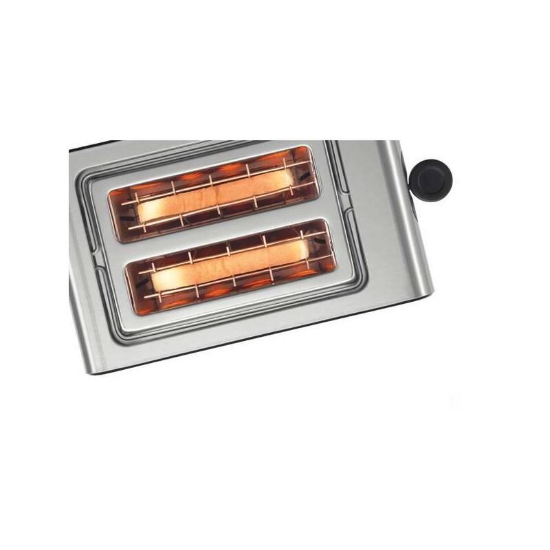 Bosch TAT7203 topinkovač,  1050 W,  stupně opékání,  tlačítko STOP,  přihrádka na drobky,  černý /  nerez6 