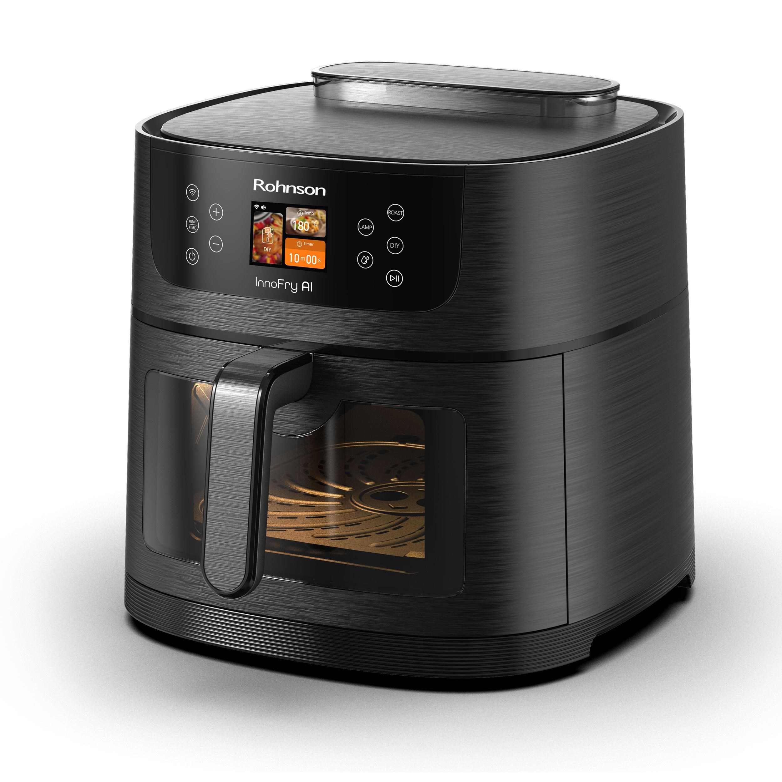 Rohnson InnoFry AI chytrá horkovzdušná fritéza,  1800 W,  Wi-Fi,  objem 8 l,  TFT displej,  černá1 