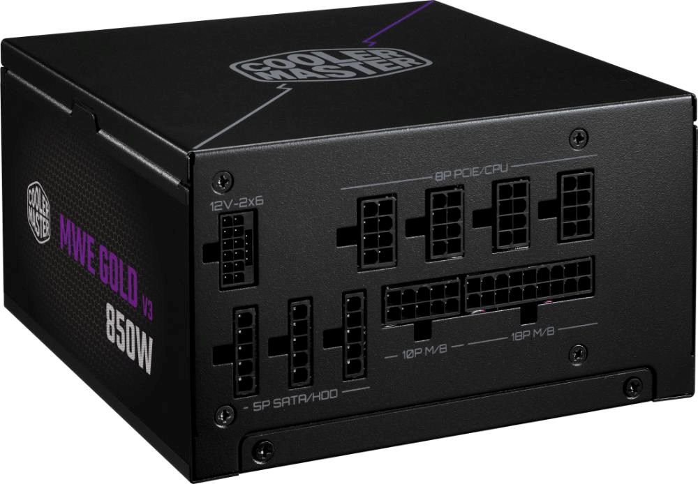 Cooler Master zdroj 850W MWE Gold 3,  120mm,  80+ Gold,  Plně modulární,  ATX 3.16 