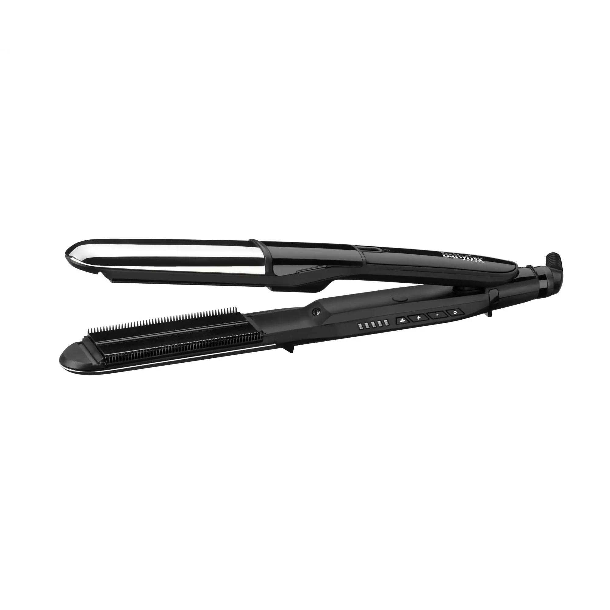 BAZAR - BaByliss ST496E žehlička na vlasy,  5 teplot,  LED indikátor,  napařování,  černá /  stříbrná - Poškozený obal0 