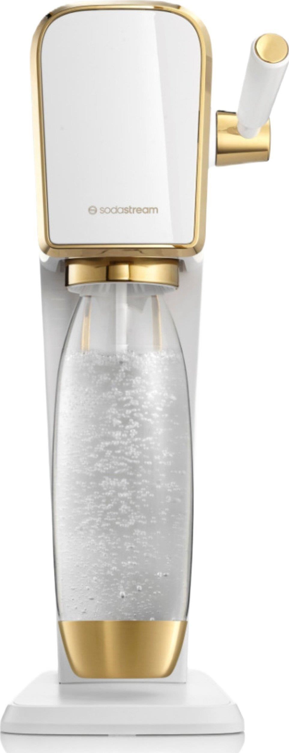 SodaStream Art výrobník sody, mechanický, 1l láhev, bombička s CO2, bílá / zlatá0 