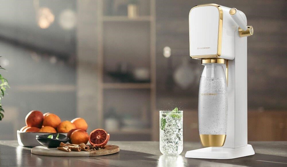 SodaStream Art výrobník sody, mechanický, 1l láhev, bombička s CO2, bílá / zlatá4 