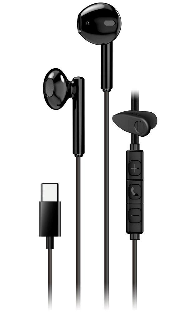 GENIUS sluchátka HS-M366 headset,  mikrofon,  USB-C,  rotáční klip,  černá0 