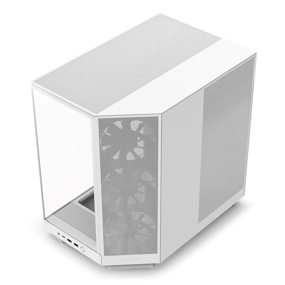 NZXT skříň H6 Flow dvoukomorová /  MidT /  3x120mm fan /  2xUSB 3.2 /  USB-C /  prosklená bočnice i čelo /  bílá3 
