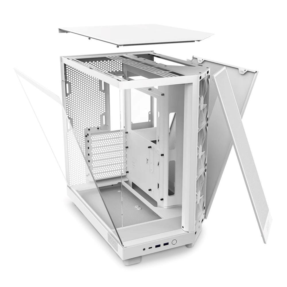 NZXT skříň H6 Flow dvoukomorová /  MidT /  3x120mm fan /  2xUSB 3.2 /  USB-C /  prosklená bočnice i čelo /  bílá5 