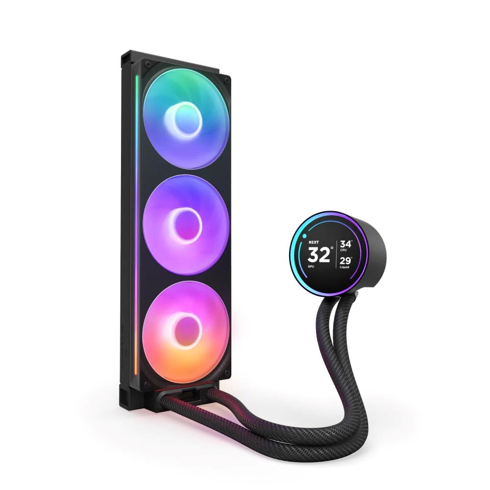NZXT vodní chladič Kraken 360 ELITE RGB  3x120mm RGB fan  4-pin PWM  LCD disp.  6 let1 