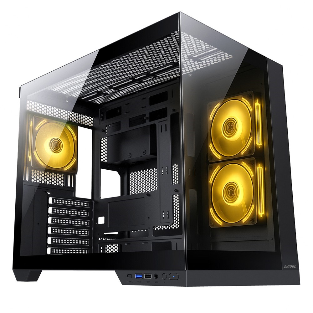 1stCOOL skříň DREAMER,  Mid Tower,  AU,  USB 3.0,  USB-C,  3x 120mm ARGB Fan,  černá6 