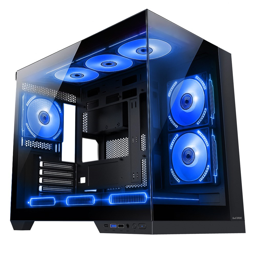 1stCOOL skříň DREAMER,  Mid Tower,  AU,  USB 3.0,  USB-C,  3x 120mm ARGB Fan,  černá11 