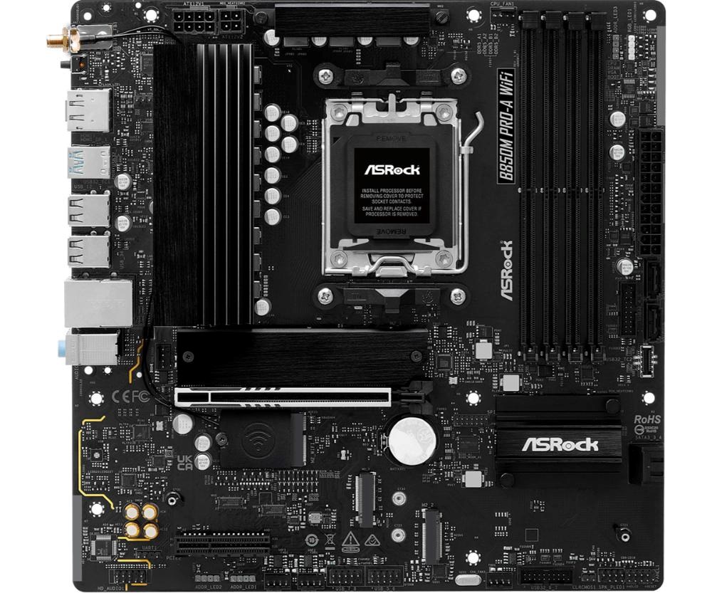 ASRock MB Sc AM5 B850M PRO-A WIFI, AMD B850, 4xDDR5, 1xDP, 1xHDMI, WiFi, mATX1 