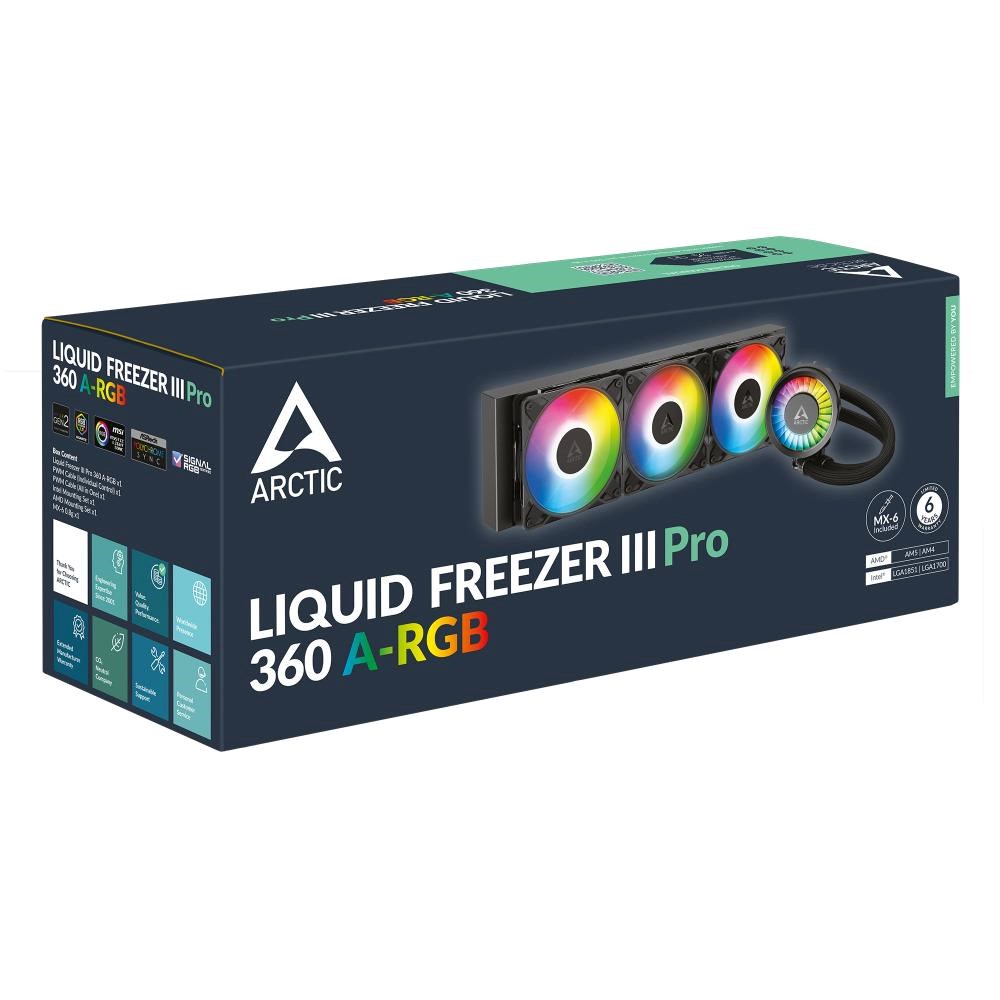 ARCTIC Vodní chladič Liquid Freezer III 360 Pro ARGB,  3x120mm,  AM5,  LGA1851,  černá3 