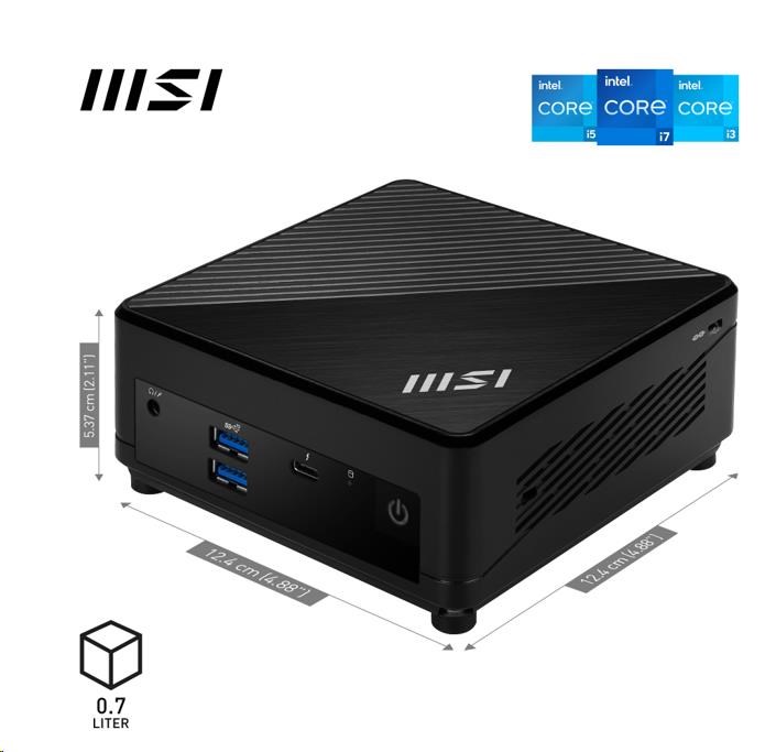 MSI PC Cubi Cubi 5 12M-001BEU,  i7-1255U,  N/ A,  N/ A SSD,  No OS,  Black8 