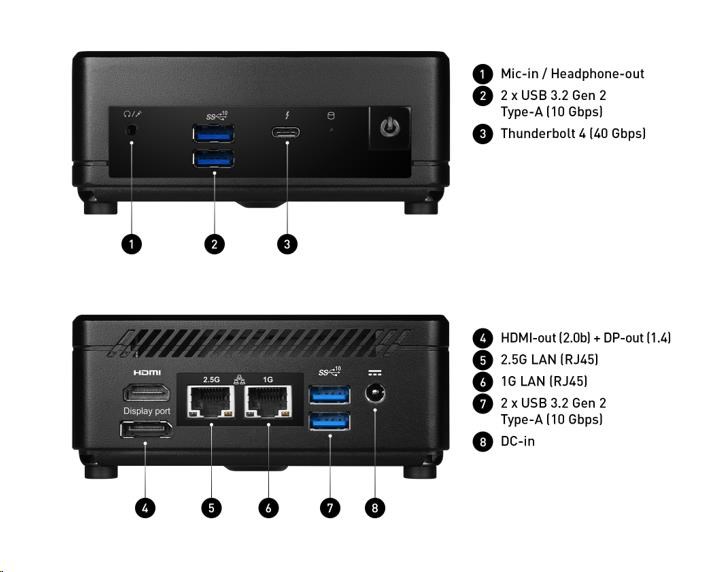 MSI PC Cubi Cubi 5 12M-001BEU,  i7-1255U,  N/ A,  N/ A SSD,  No OS,  Black4 
