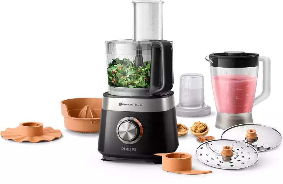 BAZAR - Philips Viva Collection HR7530/ 10 kuchyňský robot,  850 W,  2 rychlosti + puls,  černá - poškozený obal3 