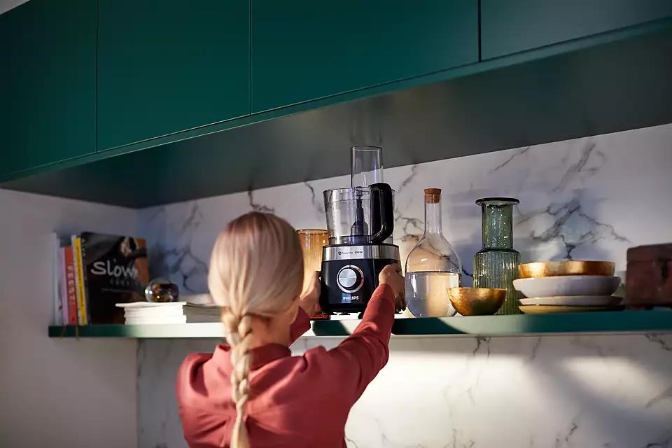 BAZAR - Philips Viva Collection HR7530/ 10 kuchyňský robot,  850 W,  2 rychlosti + puls,  černá - poškozený obal6 