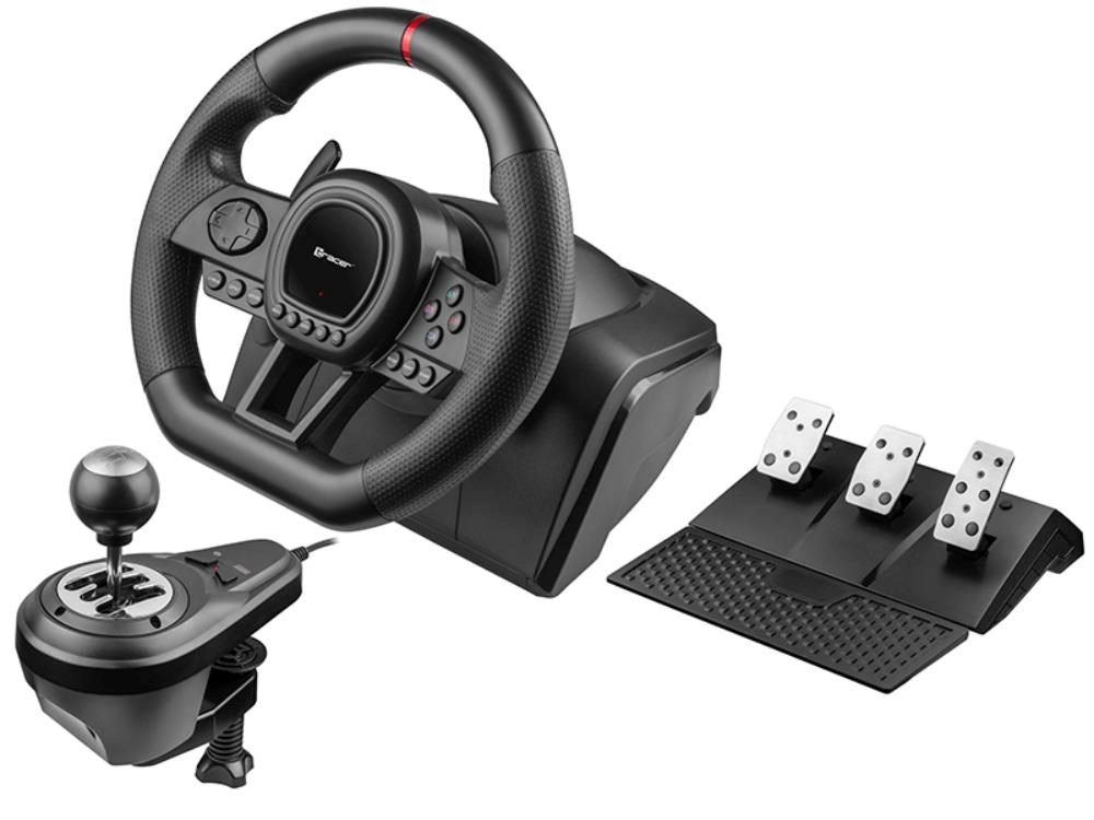 TRACER Volant SimRacer 6v1,  Volant,  Pedály,  Manuální převodovka,  černá1 