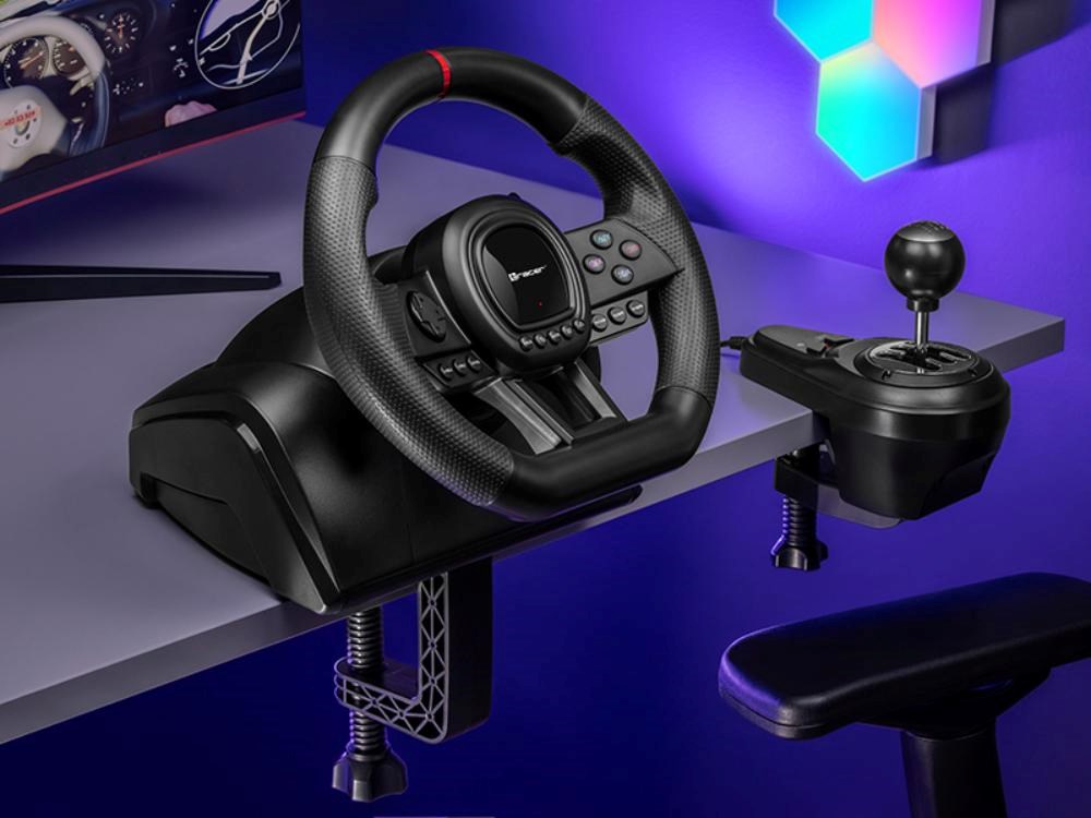 TRACER Volant SimRacer 6v1,  Volant,  Pedály,  Manuální převodovka,  černá0 