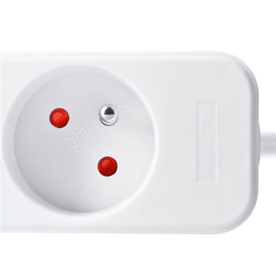 Solight prodlužovací přívod 5m,  3 zásuvky,  16A/ 3680W,  PVC,  bílý0 