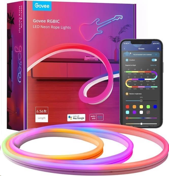 Govee Neon SMART ohebný LED pásek - RGBIC - 2m0 