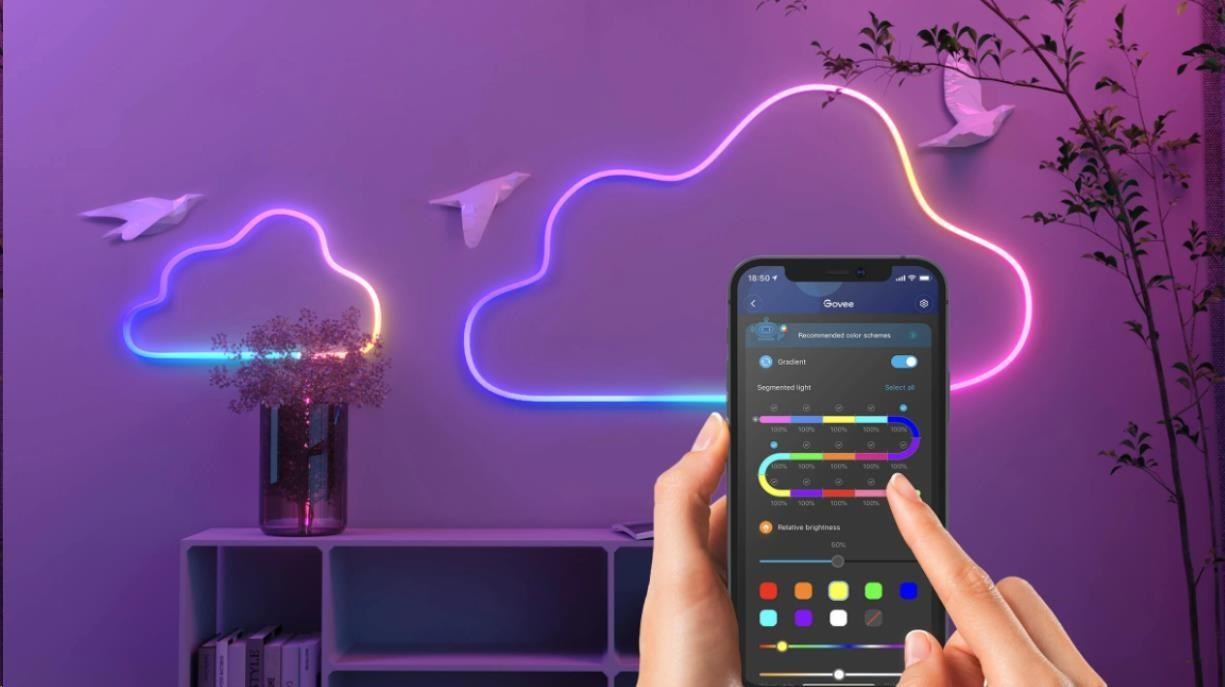 Govee Neon SMART ohebný LED pásek - RGBIC - 2m3 
