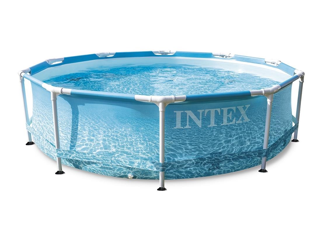 BAZAR - Intex bazén Florida 3,05x0,76 m bez příslušenství - motiv BEACHSIDE - Poškozený obal (Komplet)0 