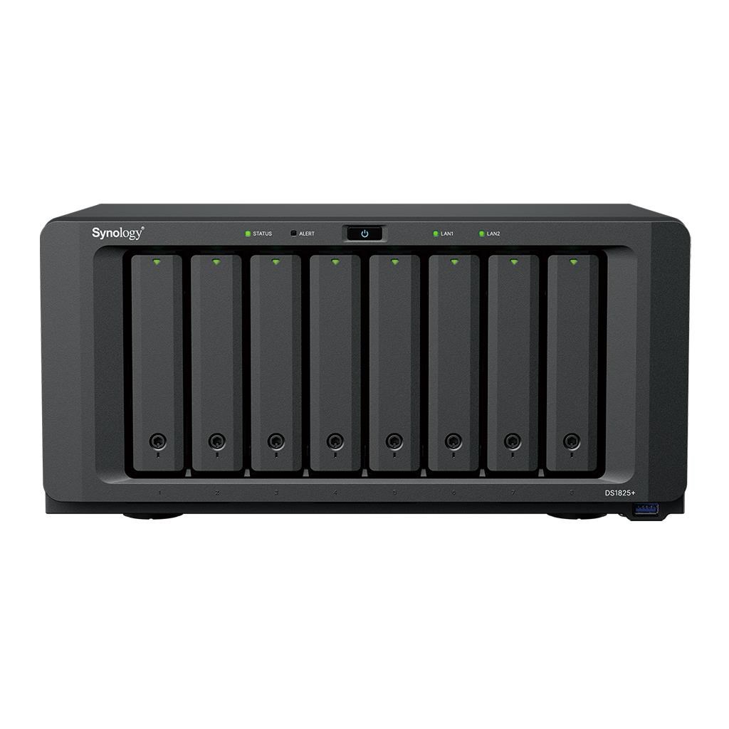 Synology DS1825+ DiskStation (4C/ Ryzen V1500B/ 2, 2GHz/ 8GBRAM/ 8xSATA/ 2xM.2/ 3xUSB3.2/ 2x2, 5GbE/ 1xPCIe/ 2xUSB-C)0 