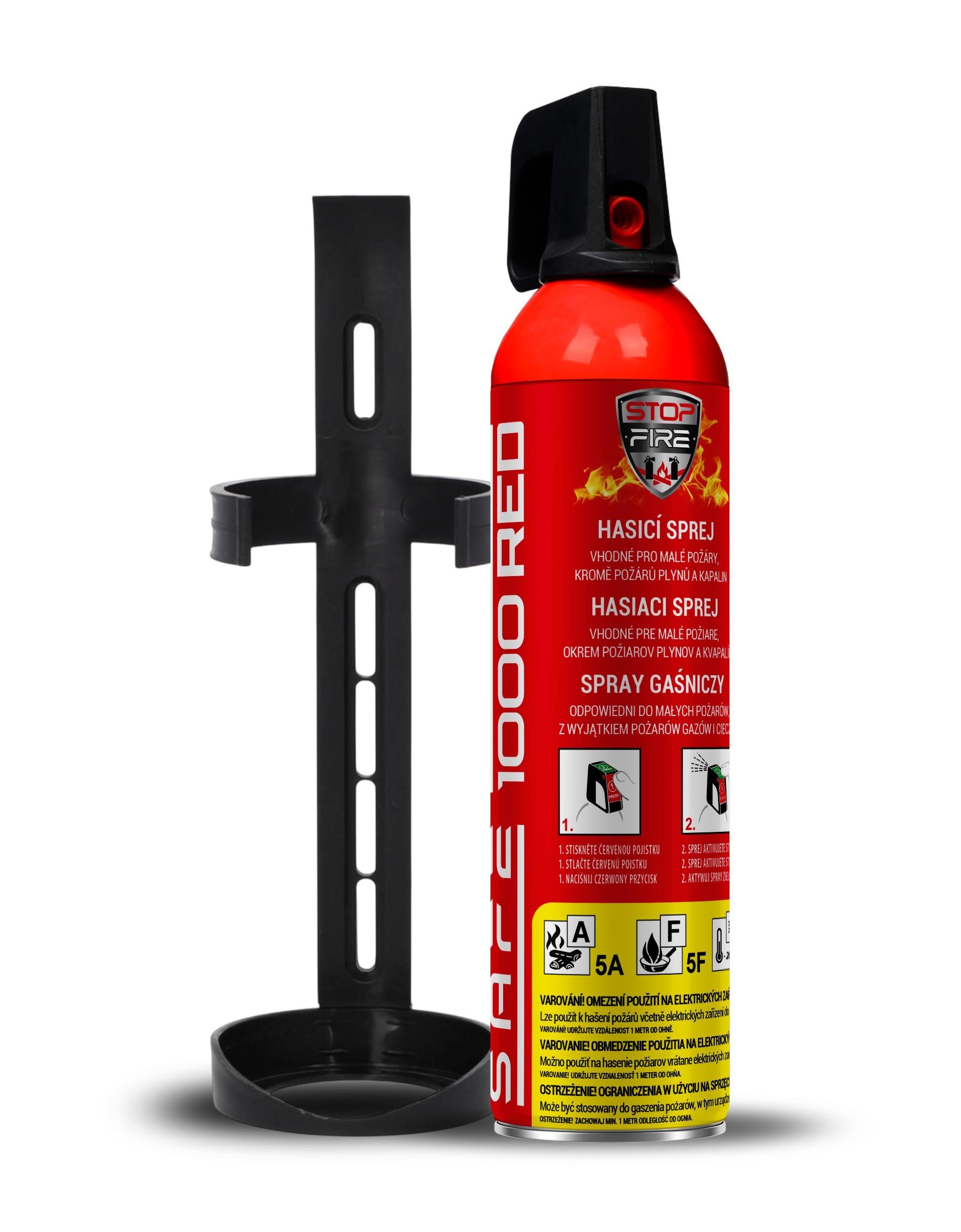 Safe SET Hasicí sprej 1000 RED + držák 100C0 