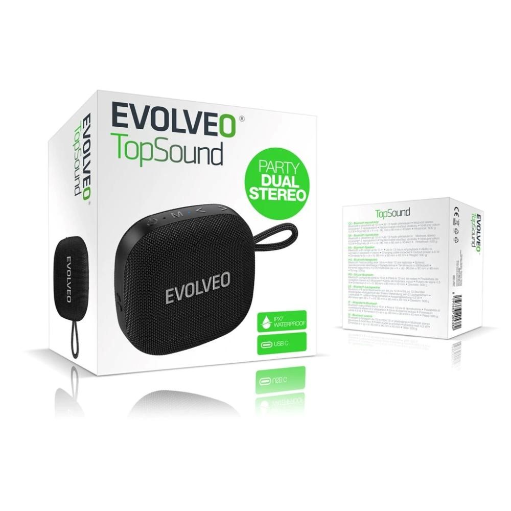 EVOLVEO TopSound,  bezdrátový vodotěsný bluetooth reproduktor s rádiem,  černý4 