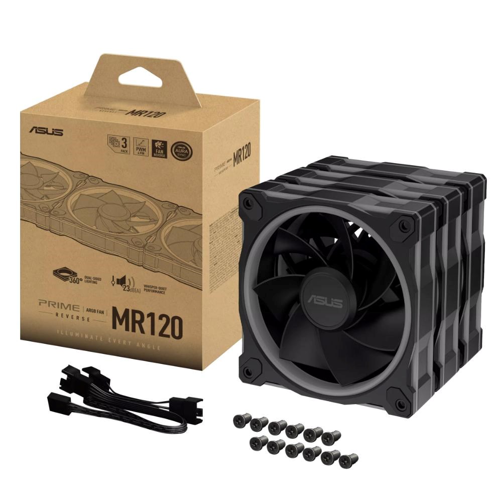 ASUS Ventilátor PRIME MR120 ARGB Reverse, 3x120mm, černá6 