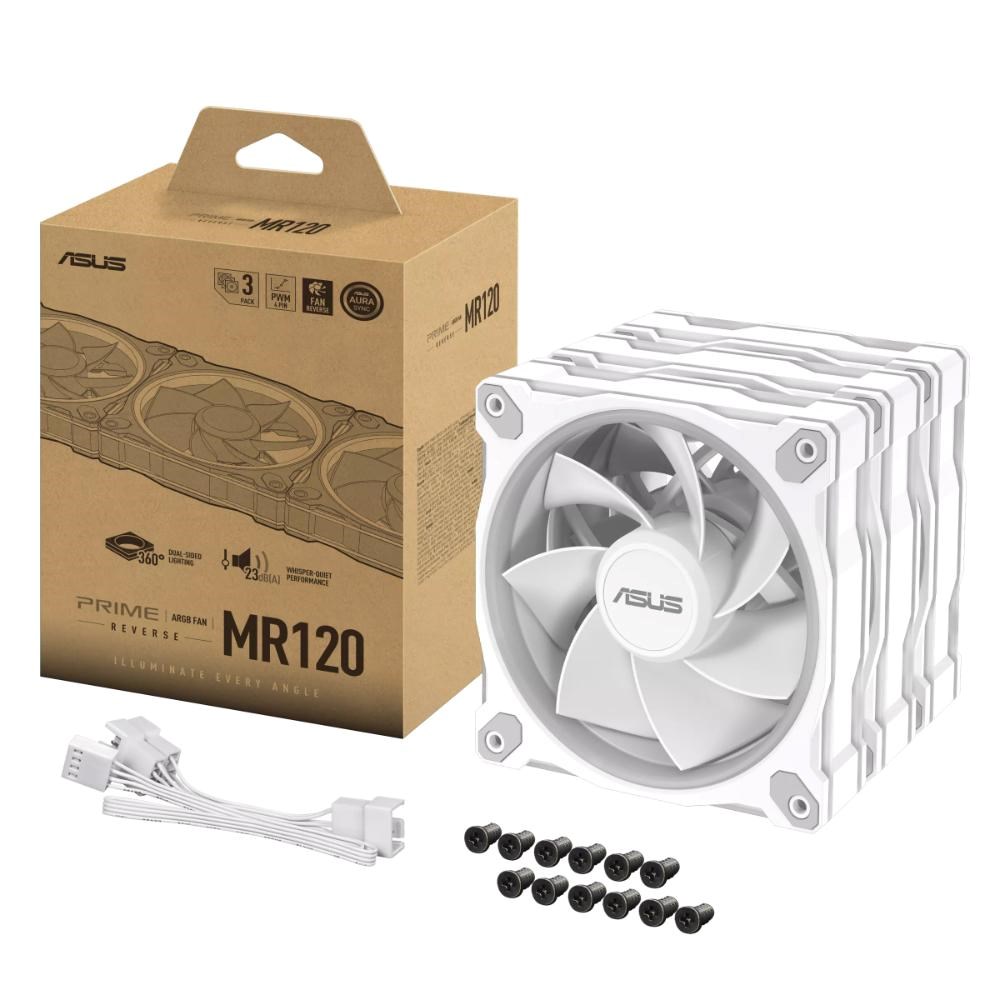 ASUS Ventilátor PRIME MR120 ARGB Reverse, 3x120mm, bílá6 