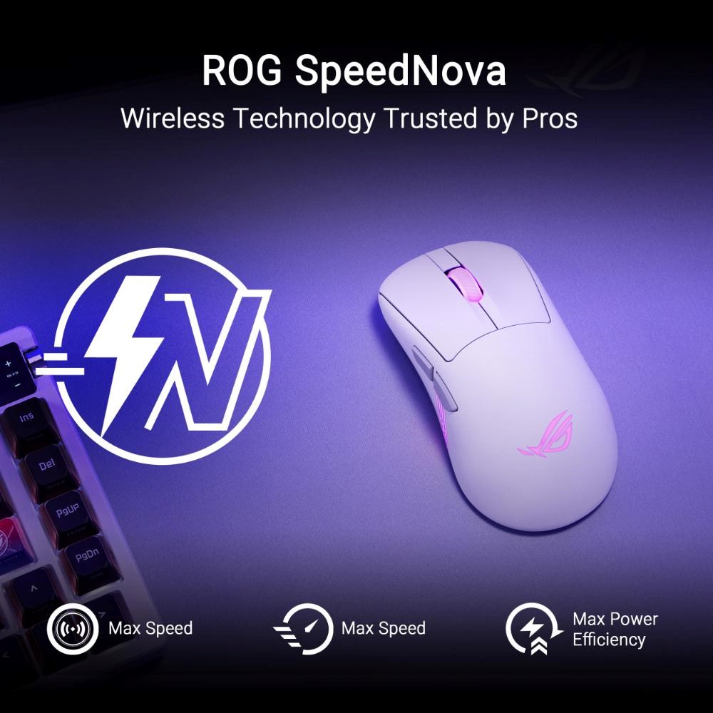 ASUS myš ROG Keris II Origin, bezdrátová herní myš, bílá11 