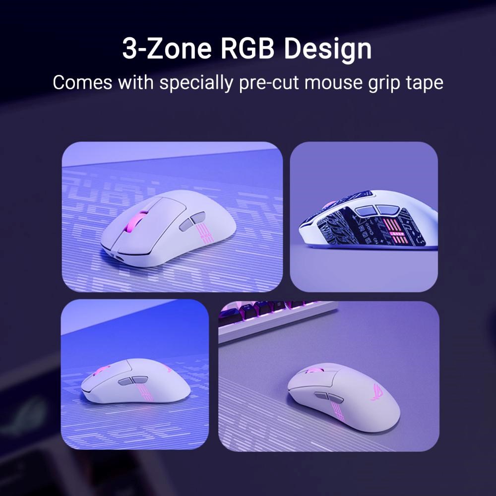 ASUS myš ROG Keris II Origin, bezdrátová herní myš, bílá7 