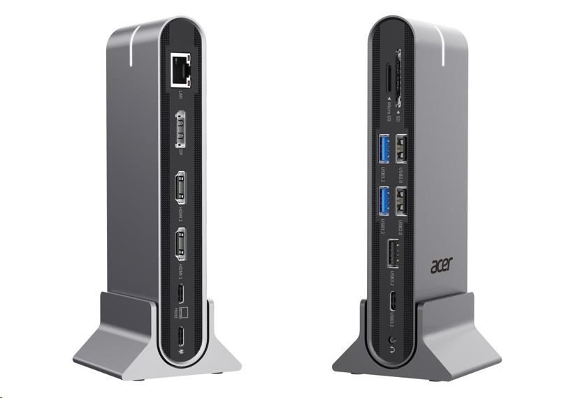 ACER 15in1 USB Type-C Universal Mini-dock: Host interface: USB-C,  2x USB-A 2.0,  1x USB-A 3.2 Gen2,  1x USB-A 3.2 Gen1,  15 